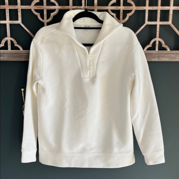 Haven Well Within Tops - Haven Well Within NWOT Women's Off-White Button-Up Tunic